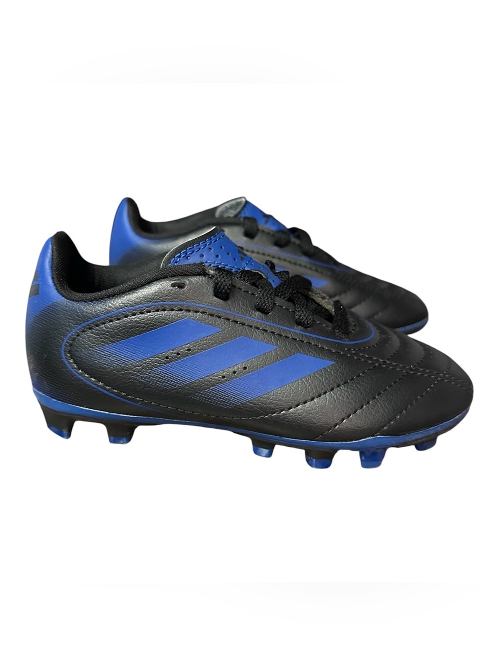 Adidas GOLETTO IX FG/MG size 10 kids boys blue black soccer cleats